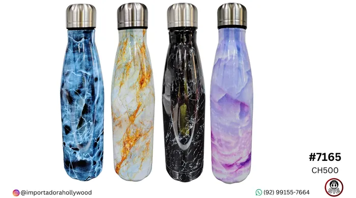GARRAFA P/AGUA METAL  500ML - CH500