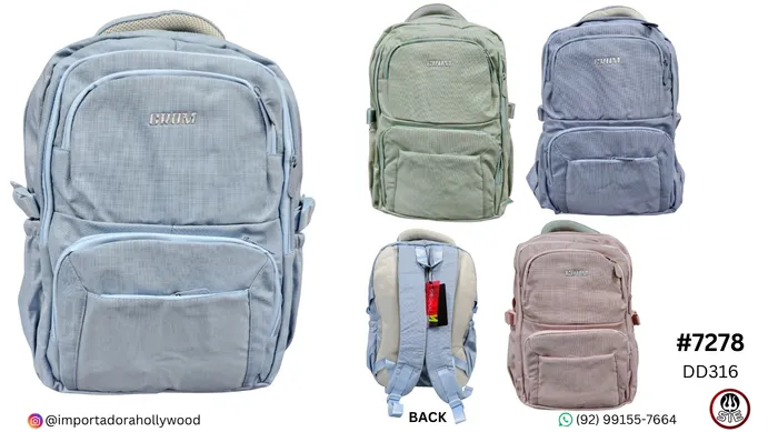 MOCHILA CROM 18 DD316 A=42CM* L=33CM* C=18CM